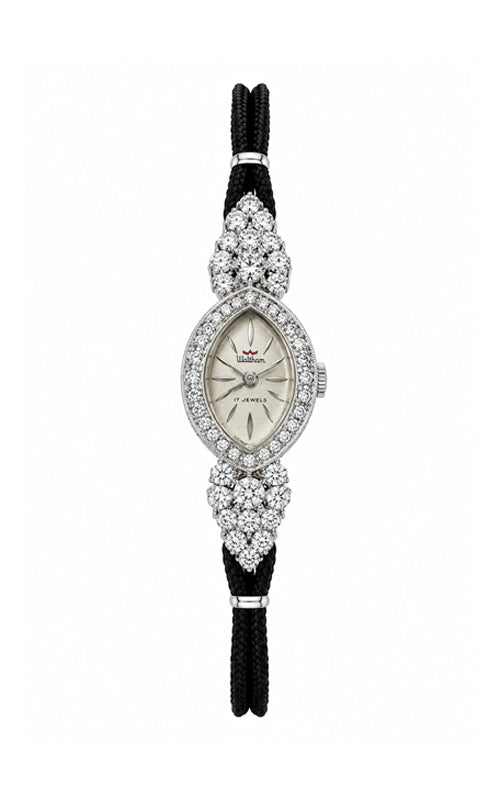 Pre-Owned 14k White Gold Waltham .90ctw Diamond H-I SI1 Watch V148587