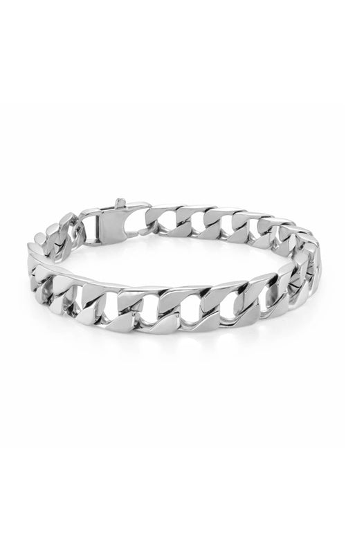 Italgem Stainless Steel 8" 9.4mm Flat Curb Bracelet SMB766-8