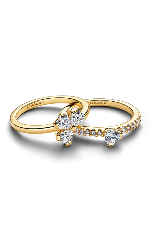 Pandora Sparkling Lucky Clover Splittable Ring 164507C01-58
