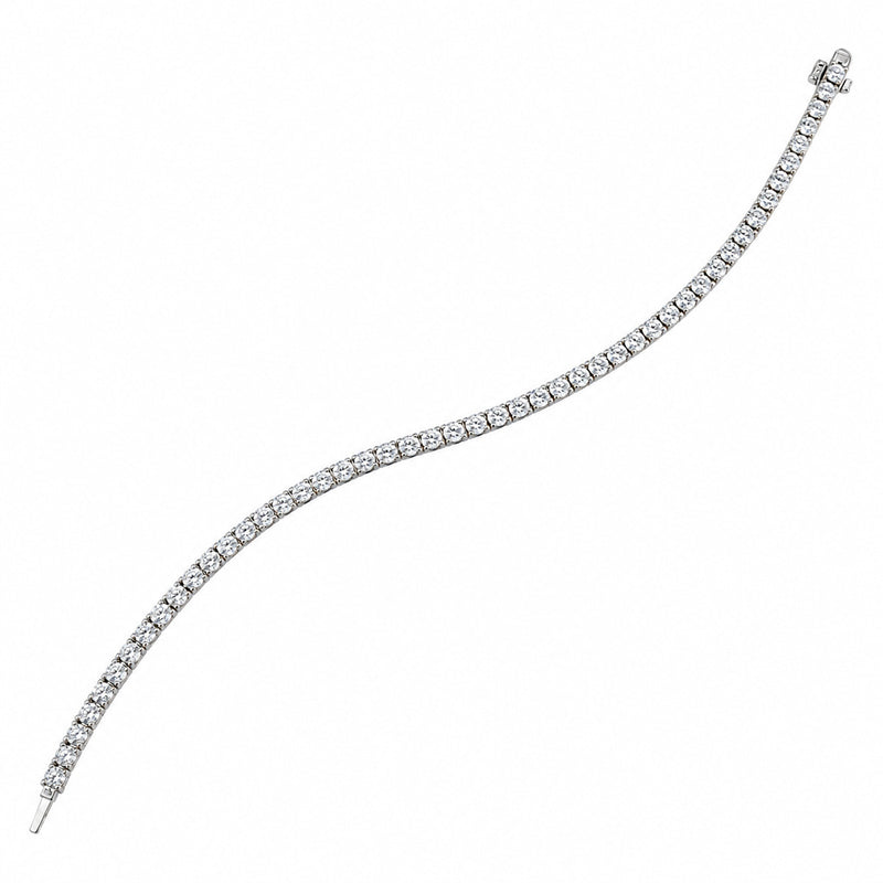 Albert's 14K White Gold 5ctw Round Lab Grown Diamond Tennis Bracelet ABC1030/500-4W