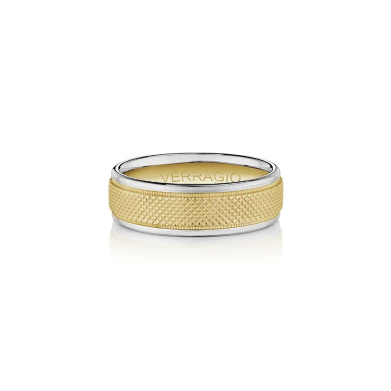 Verragio 14k Men's Two Tone Wedding Band VWS-215-7WYW