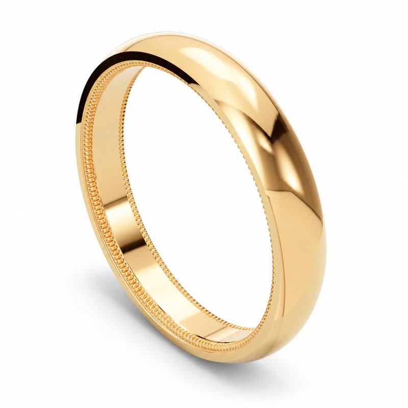 Verragio Men's 14k Yellow Gold 4mm High Polished Wedding Band VWPC-415-YG