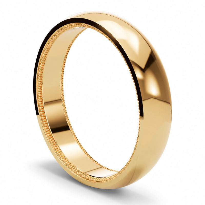 Verragio Men's 14k Yellow Gold 5mm High Polished Wedding Band VWPC-515-YG