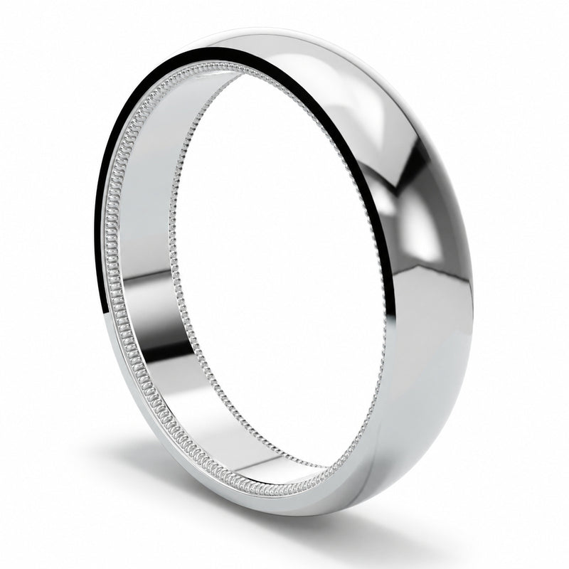 Verragio Men's 14k White Gold 5mm High Polished Wedding Band VWPC-515-WG