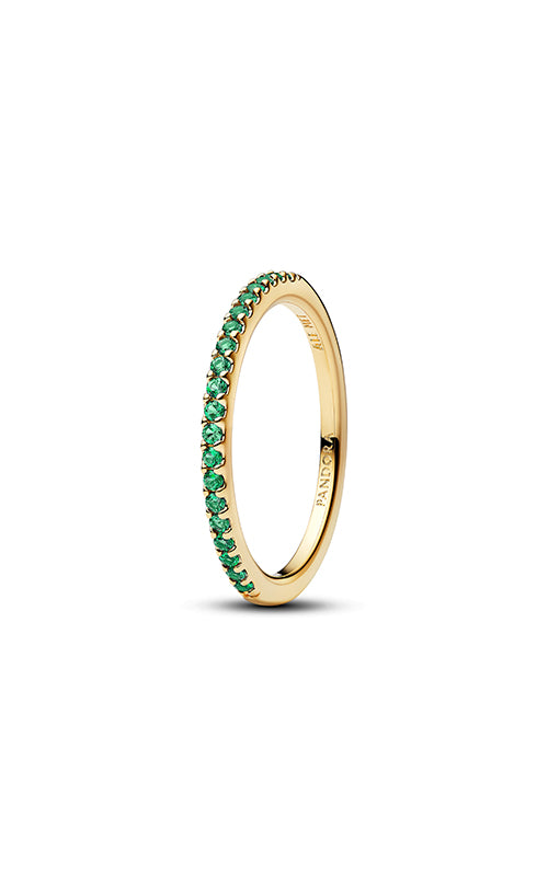 Pandora Sparkling Green Half-Eternity Band Ring 162999C03-54