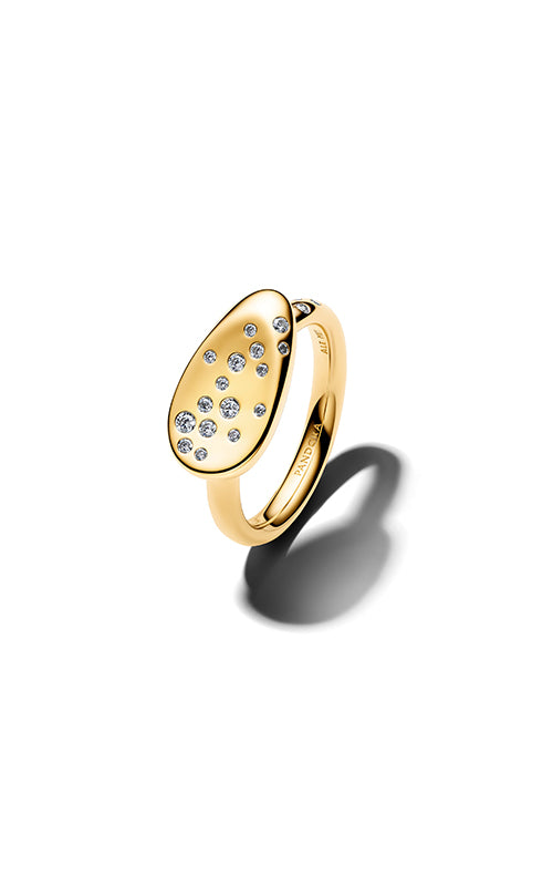 Pandora Small Stone-Set Oval Signet Ring 164707C01-50