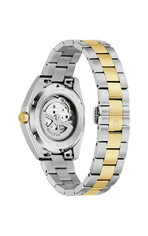Bulova Men's Surveyor Two Tone Automatic Green Dial Watch 98A338