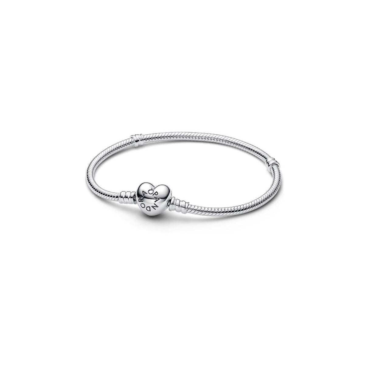 Pandora Moments Heart & Snake Chain Bracelet 594594C00-19