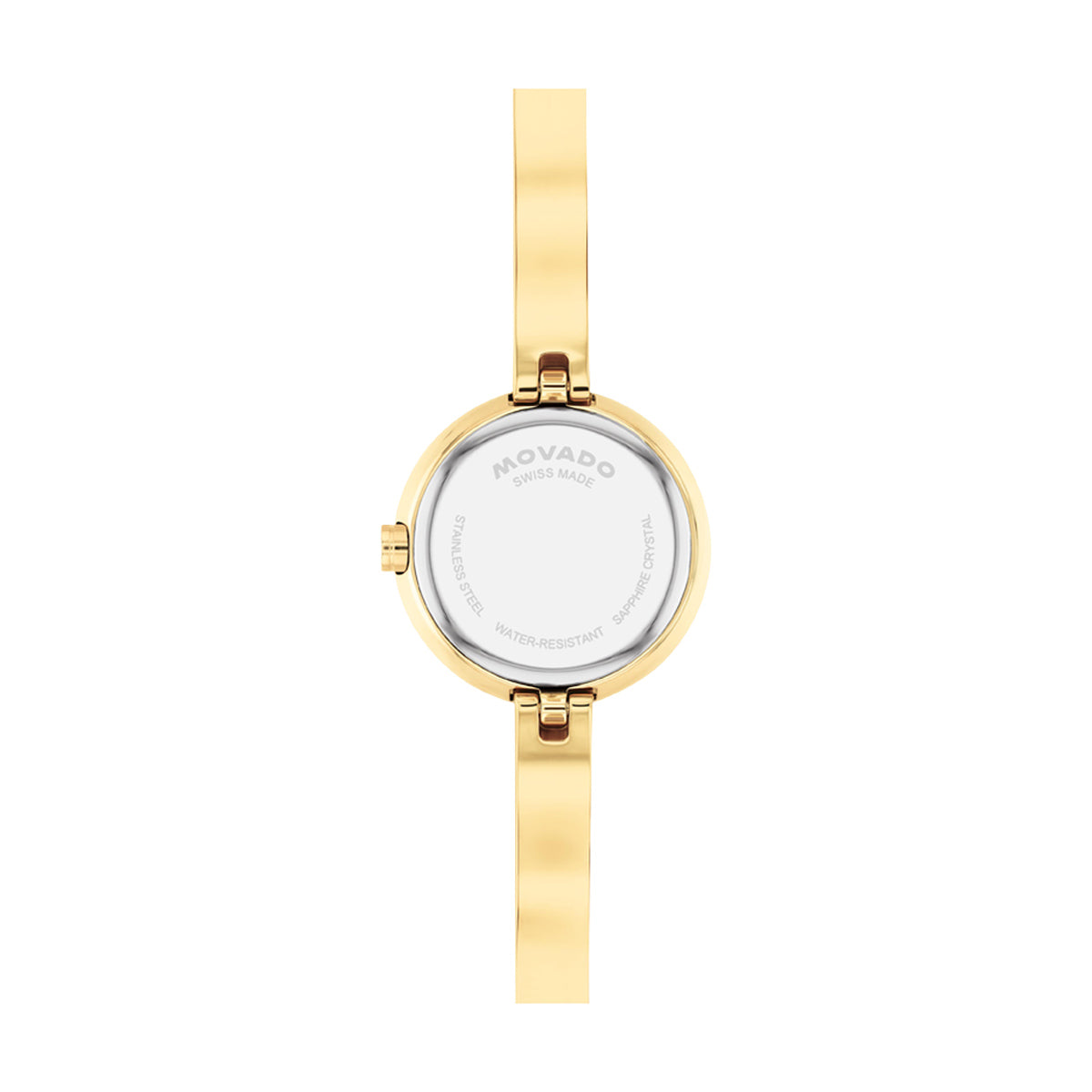 Movado Ladies' Gold Tone Black Dial Museum Bangle Watch 0608163