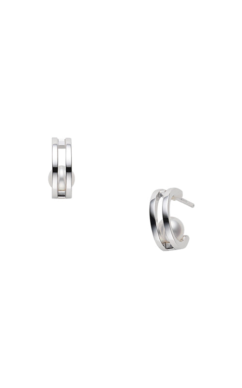 Mikimoto 18k White Gold 5mm Akoya A+ Earrings MEQ10160AXXW