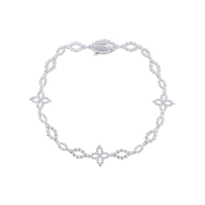 Roberto Coin 18k White Gold 2.76ctw Round Diamond Princess Bracelet