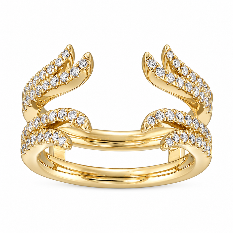 Perfect Love 14k Yellow Gold 1/2ctw Diamond Wrap Wedding Band RG16882-4YB