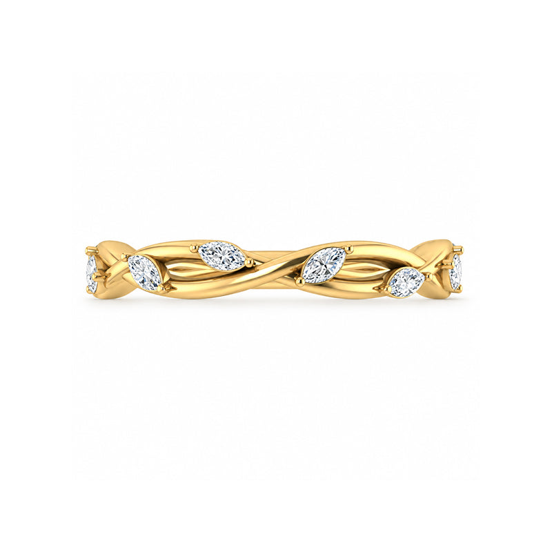 Perfect Love 14k Yellow Gold 1/4ctw Diamond Braided Band RG16845-4YB