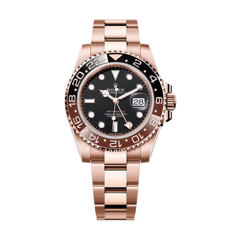 Pre-Owned Rolex 18k Rose Gold GMT Master II Watch 126715CHNR