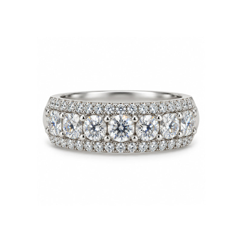 Ashley Lauren 14k White Gold 1.97ctw Round Diamond Wedding Band B2324-202