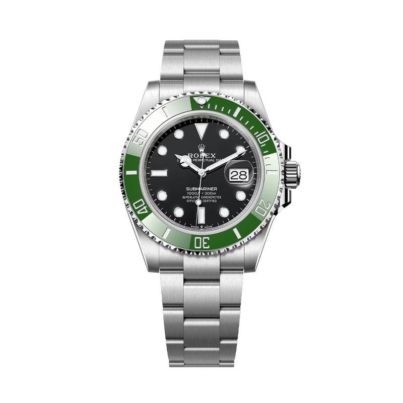 Pre-Owned Rolex Submariner Oyster Perpetual Date Green Bezel 41MM 126610LV