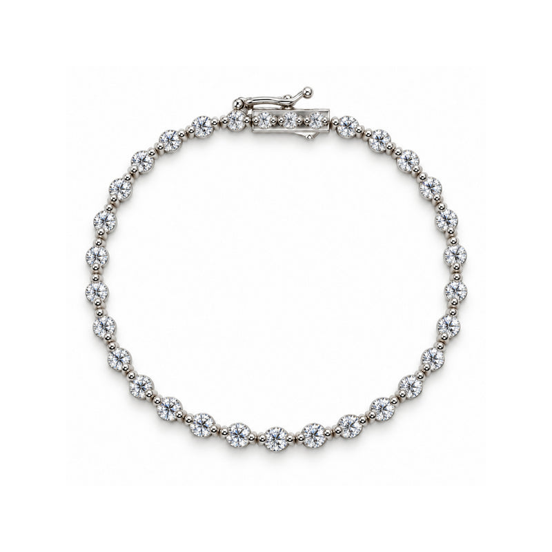 Ashley Lauren 14k White Gold 2ctw Round Diamond Single Prong Tennis Bracelet BR600-202A