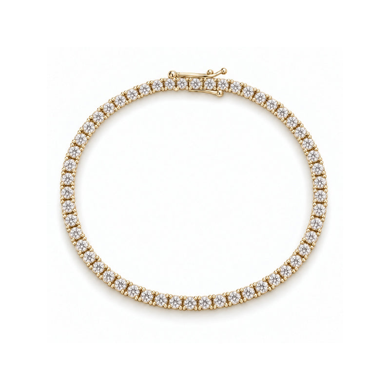 Ashley Lauren 14k Yellow Gold 7" 5.01ctw Round Tennis Bracelet BR520-505A