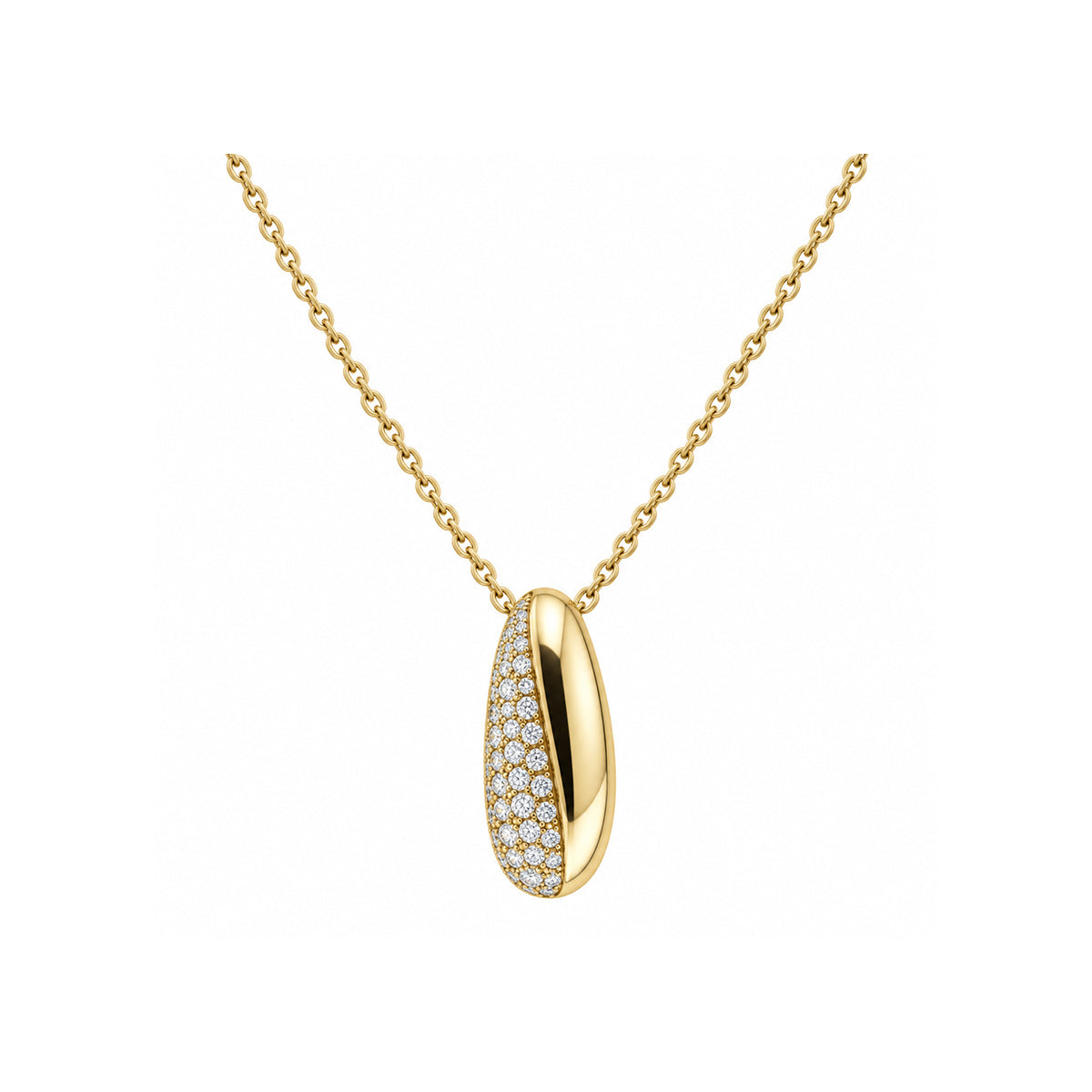 Ashley Lauren 14k Yellow Gold 1/4ct Diamond Necklace DPF-0168AC4YCC