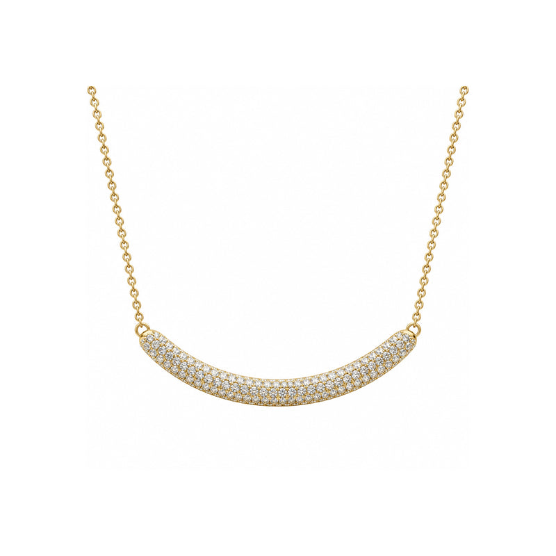 Ashley Lauren 14k Yellow Gold 3/4ctw Diamond Bar Necklace FNF-0245AC4Y