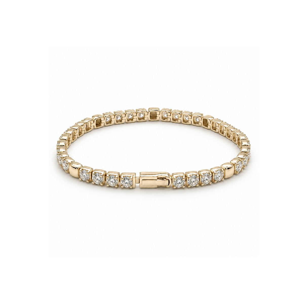 Ashley Lauren 14k Yellow Gold 5ctw Diamond Tennis Bracelet FBT-0595AC4Y