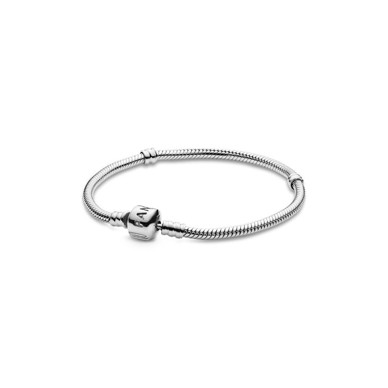 Pandora Moments Barrel Clasp Snake Chain Bracelet 594593C00-17