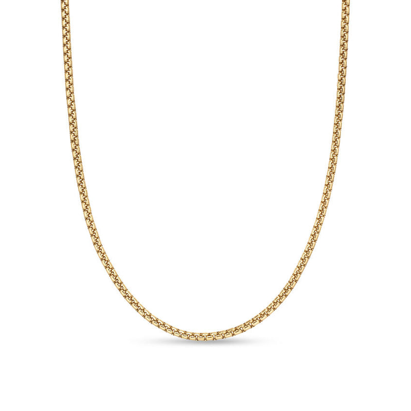 Box Chain Necklace in 18k Yellow Gold, 2.7mm