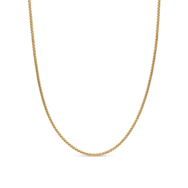 Box Chain Necklace in 18K Yellow Gold, 1.7mm