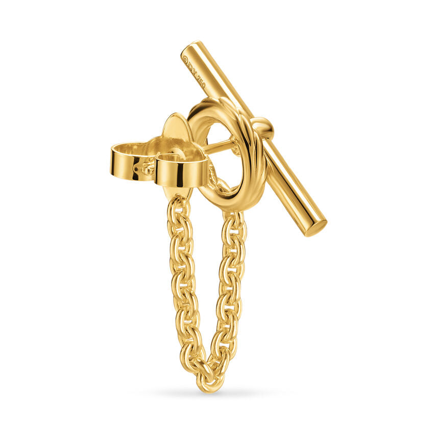 DY Mercer® Bold Toggle Chain Stud Earrings in 18K Yellow Gold, 50.4mm