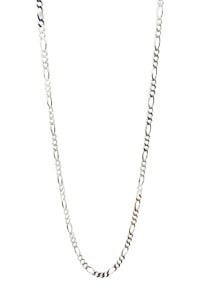 a white gold Figaro chain necklace from our in-house collection.