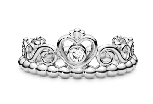 A silver tiara shaped fashion ring