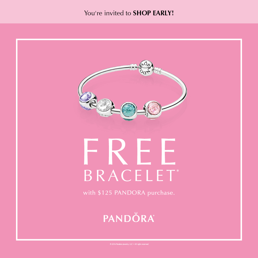 PANDORA FREE Bracelet Event Pre-Sale is Happening Now!