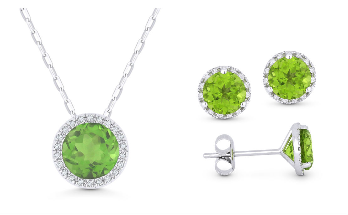 Peridot Pendant & Earrings at Albert's Jewelers