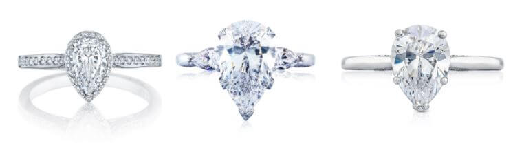Pear Shaped Engagement Rings at Albert's Diamond Jewelers