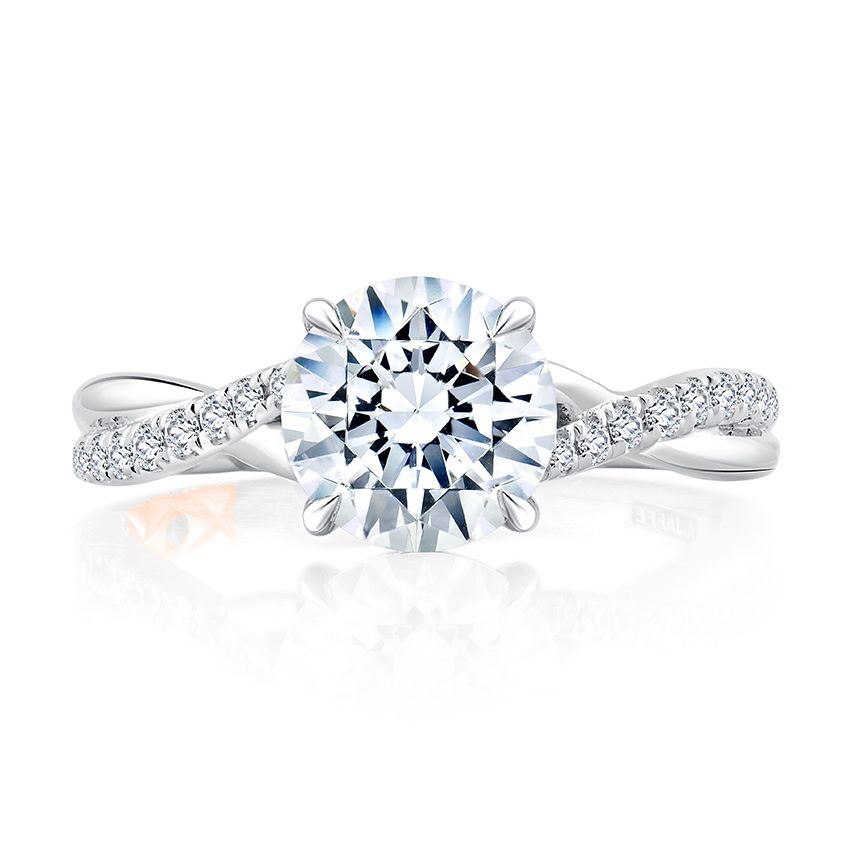 A.Jaffe Halo-Style Semi-mount Engagement Ring 001-140-01902 | Harris  Jeweler | Troy, OH