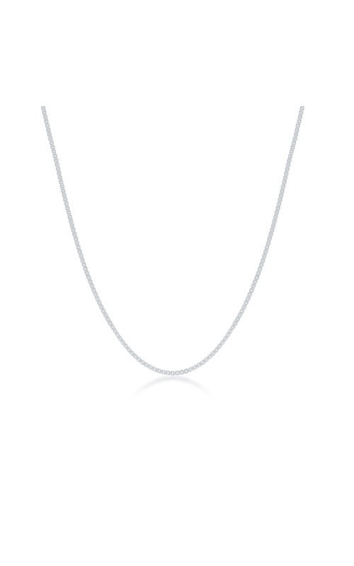 Solid Box Chain Necklace Sterling Silver 20