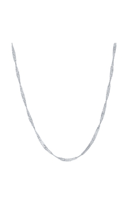 Albert`s Sterling Silver Adjustable 24 In 2mm Singapore Chain