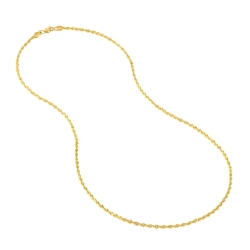 Albert's 14k Yellow Gold 24 Inch 2.3mm Diamond Cut Rope Chain TM001589
