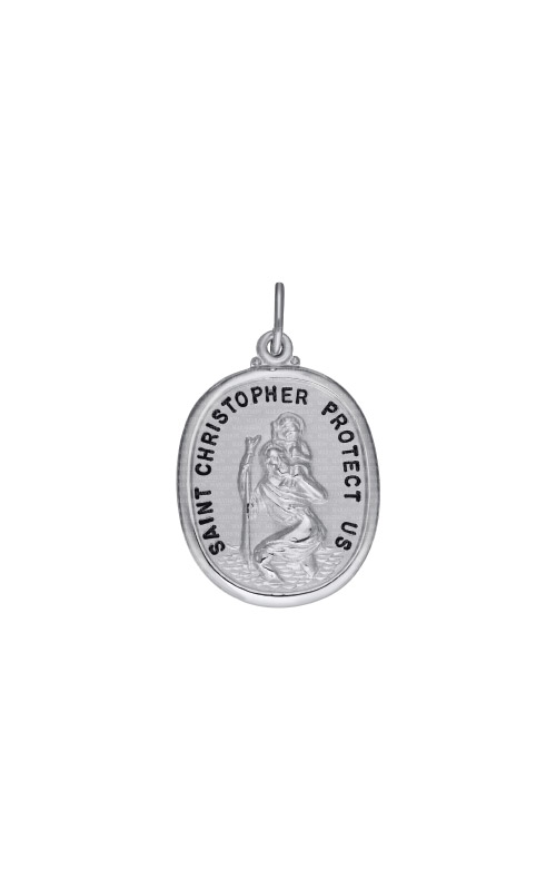 Alexander Castle Sterling Silver St Christopher Pendant Necklace with