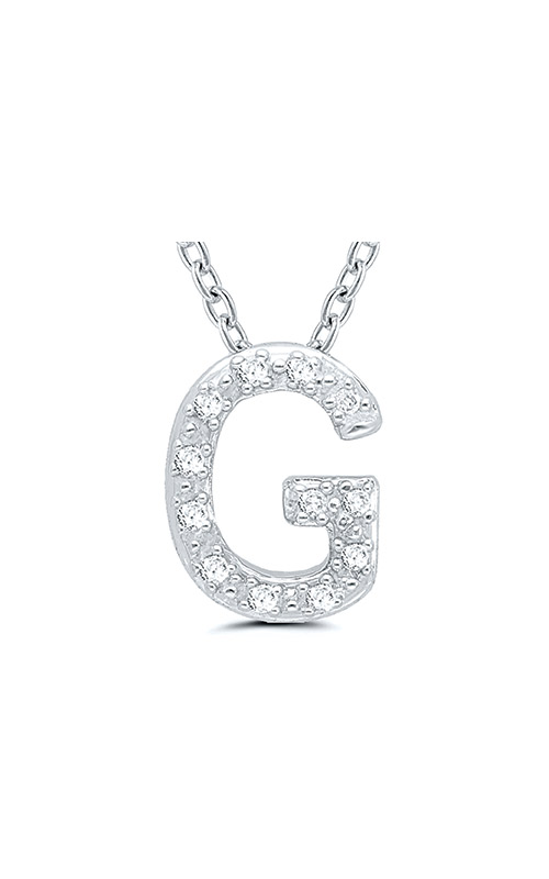 Ice Jewellery 9K White Gold 'M' Initial Adjustable Letter Necklace 38/43cm  | 5.19.0162 | Ice Jewellery Australia