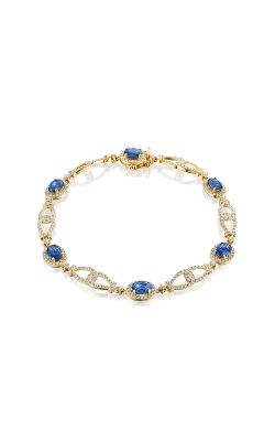 Albert`s 14k Yellow Gold 5.39ctw Blue Sapphire and Diamond Bracelet C7515SP