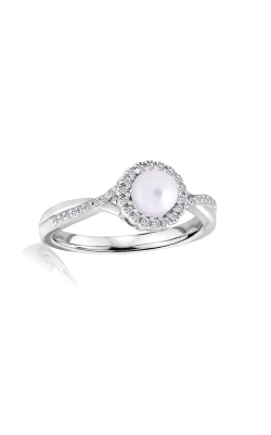 Albert`s Sterling Silver Diamond Pearl Fashion Ring R6417-PRL-SS