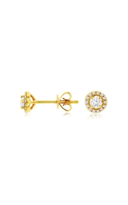 Albert`s 14k Yellow Gold .25ctw Diamond Halo Earrings C5823D