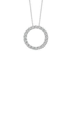 Albert`s 10k White Gold .10ctw Circle Diamond Necklace PF-5740-A78