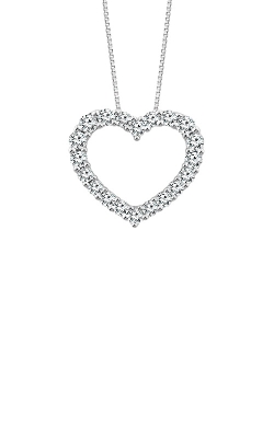 Albert's 10k White Gold .10ctw Heart Diamond Necklace PH-0617-A78