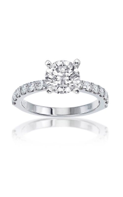 Love Story 14k White Gold 1ctw Round Diamond Semi Mount Engagement Ring 69156D-14KW-1