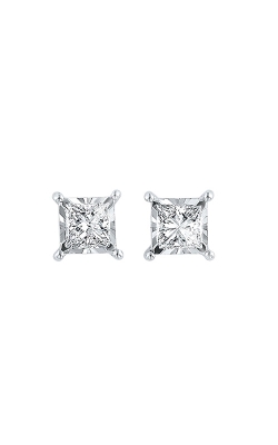 Albert`s 14k White Gold 1/2ctw Princess Diamond Stud Earrings ER10059-4WC