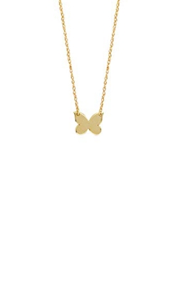 Albert`s 14k Yellow Gold Butterfly Necklace MF027772-14Y