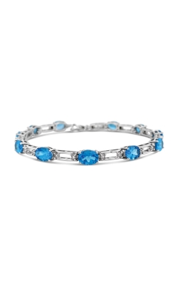 Albert`s Sterling Silver Blue Topaz and Diamond Bracelet B6749-DEC-BT-RE