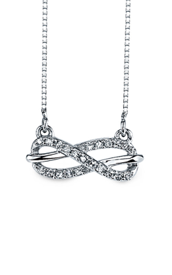Albert`s Sterling Silver .14ct Diamond Infinity Necklace PE0688-09V